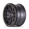 Dirty Life DIRTY LIFE DT-2 9304 MATTE BLACK W/SIMULATED RING 20X9 6-139.7 0MM 106MM 9304-2983MB00