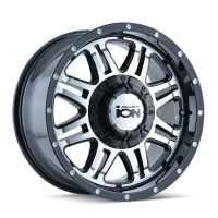 ION ION TYPE 186 BLACK/MACHINED FACE 17X8 6-135/6-139.7 10MM 106MM 186-7837B