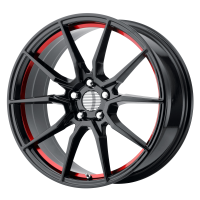 OE Creations 193RS-296530 PR193 20X9 5X4.5 G-BLK RED MACH 30MM
