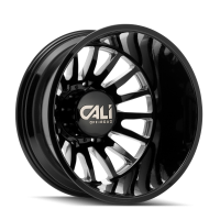 Cali-Offroad CALI OFF-ROAD SUMMIT DUALLY REAR LIFTED 9110 GLOSS BLACK/MILLED SPOKES 22X8.25 8-210 -232MM 154.2MM 9110D-22879BMR232