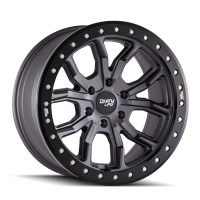 Dirty Life DIRTY LIFE DT-1 9303 MATTE GUNMETAL/BLACK SIMULATED RING 17X9 5-127 -38MM 78.1MM 9303-7973MGT38