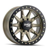 Dirty Life DIRTY LIFE DT-2 9304 SATIN GOLD W/SIMULATED BEADLOCK RING 17X9 5-127 -12MM 78.1MM 9304-7973MGD12