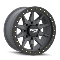 Dirty Life DIRTY LIFE DT-2 9304 MATTE GUNMETAL W/SIMULATED RING 17X9 5-127 -12MM 78.1MM 9304-7973MGT12
