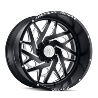 AMERICAN TRUXX FORGED ATF1909-221291M ARIES AMERICAN TRUXX FORGED ARIES ATF1909 MATTE BLACK/MILLED 22X12 8-165.1 -44MM 125.2MM ATF1909-22281-44M